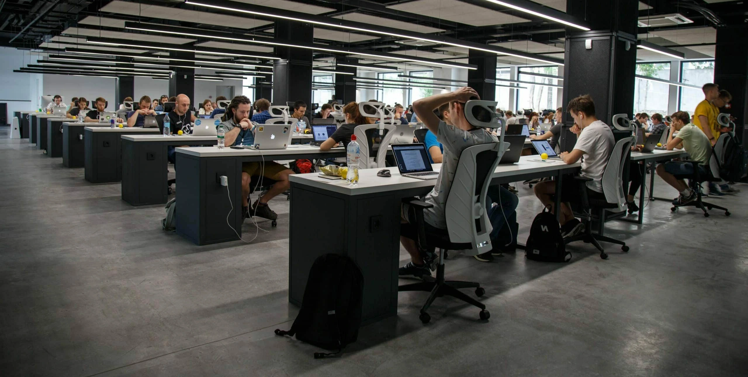 GCC setup in India – modern corporate office with collaborative workstations